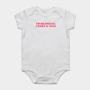 Jajaja Shirt I’m Bilingual I Haha and Jaja Sarcastic Shirt Spanish Teacher Gift Funny Spanish Baby Bodysuit